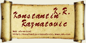 Konstantin Ražnatović vizit kartica
